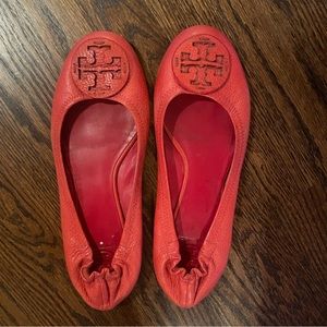 Tory Burch Reva Flat - Berry Red Sz. 11
